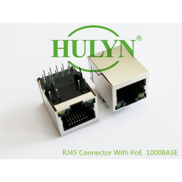 Single Port Tab Up UPOE Rj45 Poe Magjack 1000Base T 90 ° Right Angle L=21.3