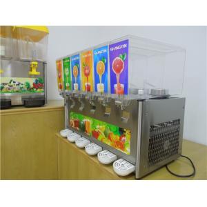 Six Flavor Commercial Fruit Juice Dispenser Machine CE / ISO Safety Certificatio