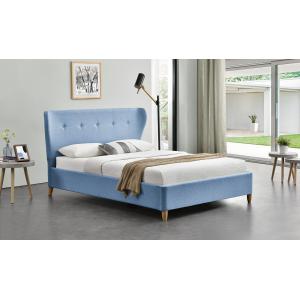 Simple Upholstered Plywood Bed Frame With Ears Headboard Easy Assemble