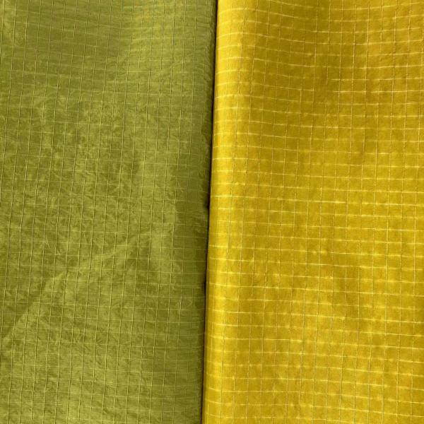 Shiny Metal Coated Fabric Gridstop Nylon for Fashion Accessories-Bags Purses Totes