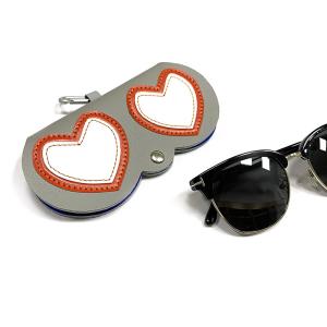 Portable Cartoon button eyeglasses bag Handmade PU sunglasses bag