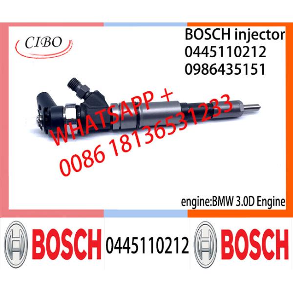 Buy BOSCH Common fuel Injector 0445110212 0986435151 13537794652 13537794919 for BMW 3.0D at wholesale prices