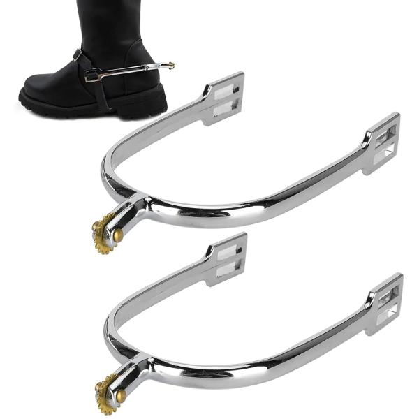 Polished Finish Stainless Steel Western Horse Riding Spurs for Western Comb Harness