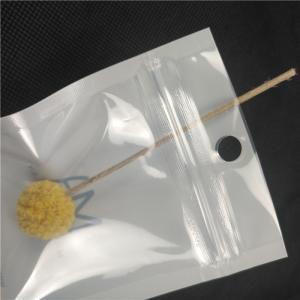 Transparent Front Glossy Shiny Plastic Zipper Pouches Necklace Jewellery Packing