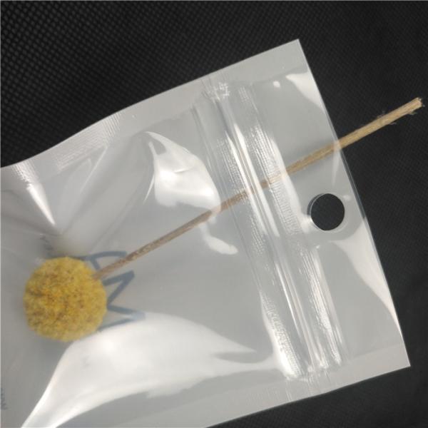 Buy Transparent Front Glossy Shiny Plastic Zipper Pouches Necklace Jewellery Packing at wholesale prices