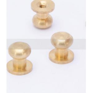 Leather Craft 8mm Head Screwback Button Stud flat