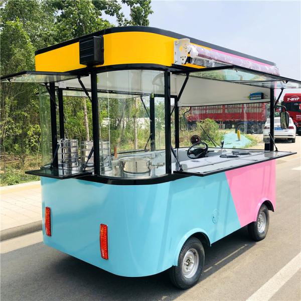 Outdoor Fast Food Carts Crepe Food Truck with Snack Mobile Kitchen Cooking Equipments