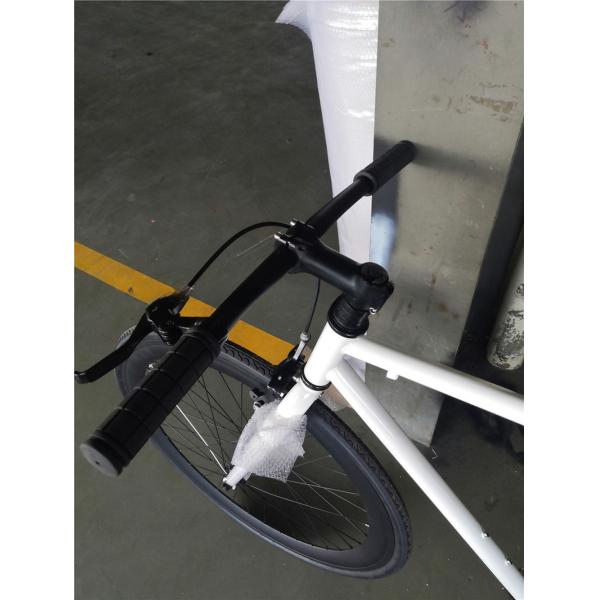 Sleek white frame adult 700C single speed bicycle fixed gear bikes with coaster brake