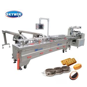 High Efficiency Sandwich Biscuit Machine Pillow Flow Packaging Machine