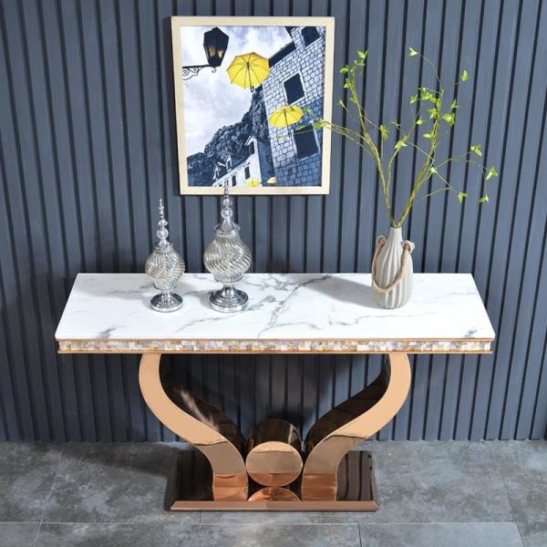 Buy Wholesale Marble Console Tables - Stainless Steel Frames For Durability at wholesale prices