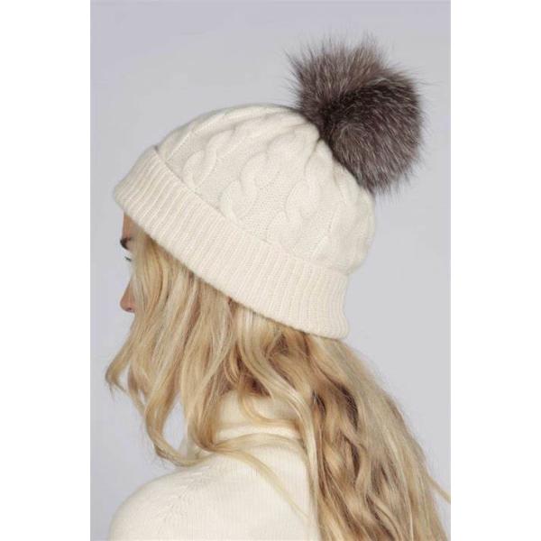 Buy Unisex Knit Pom Pom Beanie Embroidery Logo Woven Label 100% Acrylic Pom For Winter at wholesale prices