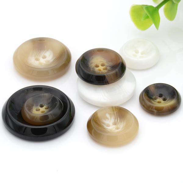 2022 HIGH QUALITY OF THE POLYESTER RESIN BUTTON 4 HOLES DOWN SHIRT/WIND COAT BROWN WHITE BLACK COLOR BUTTON