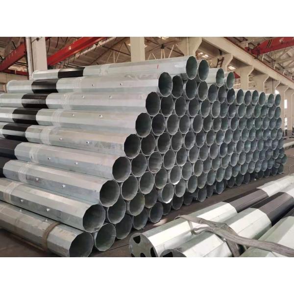Buy 80FT polygon 69kv galvanised power pole , Transmission Line Steel Poles at wholesale prices