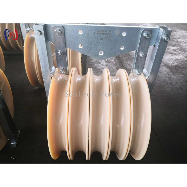 Buy Conductor ACSR500 Universal Stringing Block 60KN Large Cable Pulleys at wholesale prices