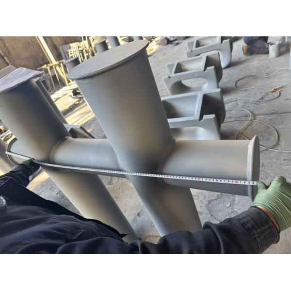 Buy High performance Customized Cast Iron Mooring Cleats Ballards Single / Double / Cross Dock Bollards at wholesale prices