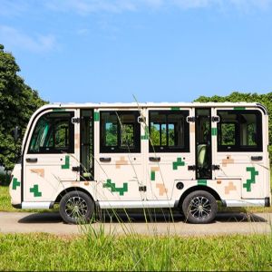 11 Seats Electric Sightseeing Bus with Door 72V Motor & Controller Lithium