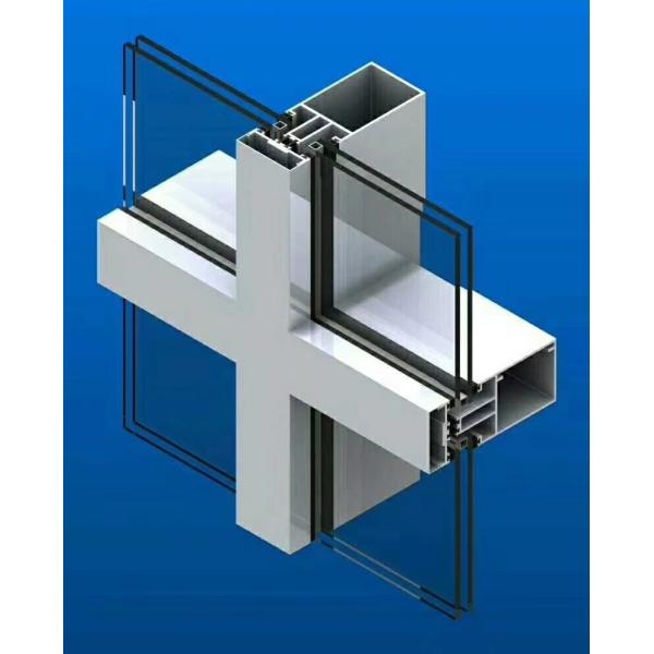Fireproof Curtain Wall Aluminium Profile Facade Thermal Insulation