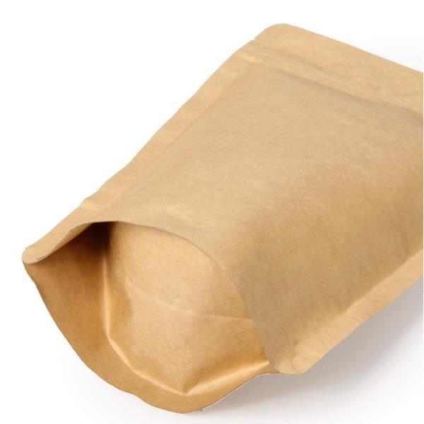 Buy 16oz Coffee Biodegradable k Paper Bag Stand Up Flat Bottom at wholesale prices