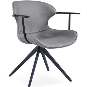 Modern Minimalist Swivel Contemporary Metal Dining Chairs