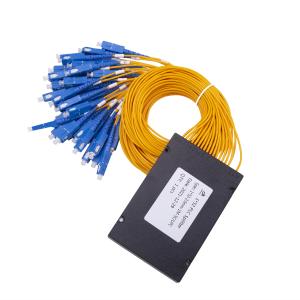 ABS Box Type Singlemode 9 / 125 OS2 1x32 PLC Fiber Splitter Mini Module SC / UPC