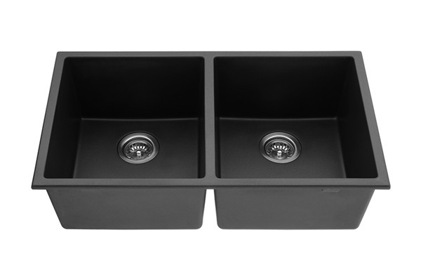 Buy wholesale 50/50 double bowl undermount composite granite/quartz sink at wholesale prices