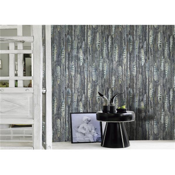 Buy Fashion PVC Modern Removable Wallpaper , Vinyl Grey And White Wallpaper at wholesale prices