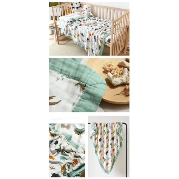 Reactive Printing Tummy Time Blanket Fashionable Reusable Newborn Muslin Wraps