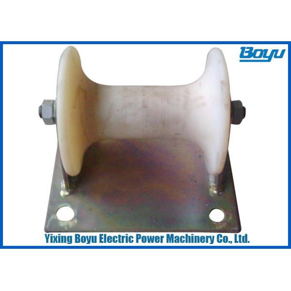 Nylon Wheel Steel Plate Linear Block 5kN Stringing Blocks for HV Cable Diameter