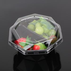 China Black Octagon 14.5*14.5*5.5cm Disposable Fruit Tray on sale