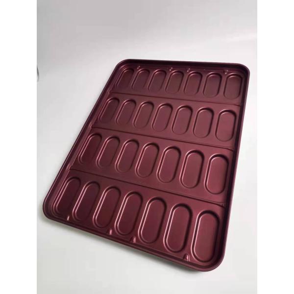 Aluminum Steel 28 Cavity 670x511.2x40.4mm Hot Dog Bun Baking Mold Pan