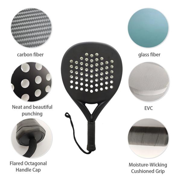 Design Your Tennis Padel Racket Personalized Tennis Paddle Racquets 38mm Thickness 360g