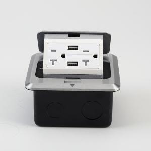 16A 250V Pop up Floor Socket Outlet with US USB Copper 150 Round Rated Current