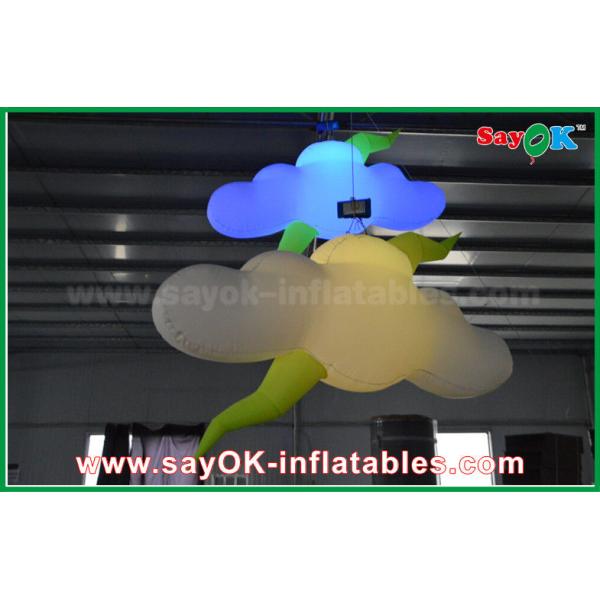 Stage Decoration Custom Inflatable Products Inflatable Cloud With Blower / LED Light