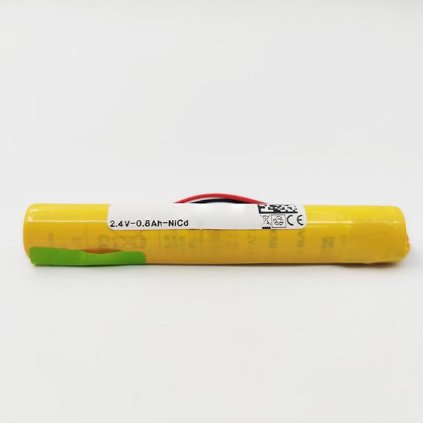 Buy High Temperature Ni-Cd Battery Pack 2.4V 800mAh For Emergency Light Charge & Discharge Temperature -20℃~+70℃ at wholesale prices