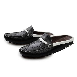 China Fashion Summer Genuine Leather Mens Sandals / Mens Cowhide Slippers on sale