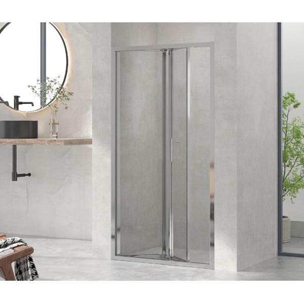 900mm Crystal Clear Shower Cubicles Folding Slide Door 900 X 900 Shower Enclosure