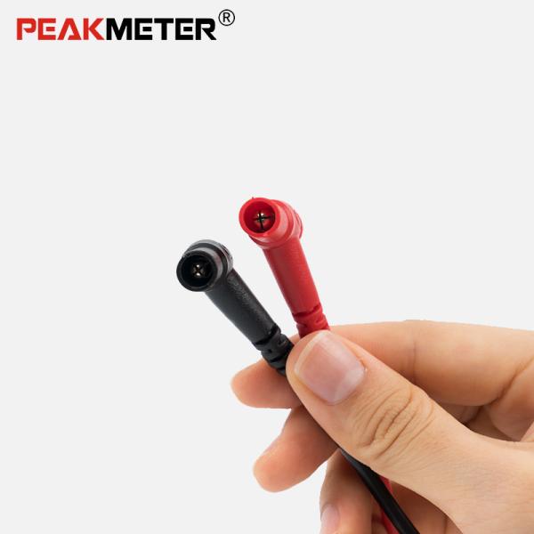 Electrical Multimeter Test Probes Gold Plate Wire Pen Cable Red + Black