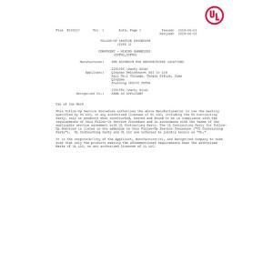 Linksunet E.T Co; Limited Certifications