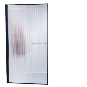 Quality Bathroom and Living Room Tempered Glass Fixed Shower Screen with Elegant Moru Pattern for sale