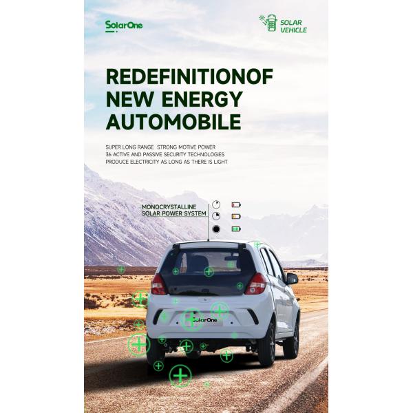 Energy Vehicle Mini Electric Car for Adults without Driving License and Manual Adjustment Exterior Rearview Mirror