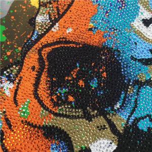 Full Printing Mens Trendy T Shirts Skulls Pattern Beaded Technics For Summer