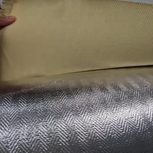 Herringbone Weaving 100% Para Aramid Aluminized Fabric