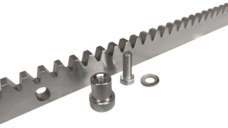 M4 Electric Sliding Gate Rack Gear White Galvanized With Mounting Accessories