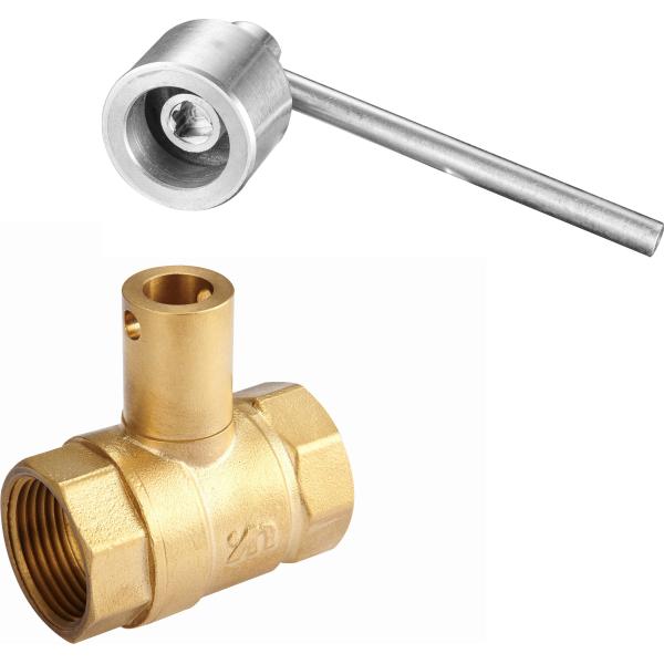 1422 Female Threaded Magnetic & Leadseal Lockable Brass Ball Valve DN20 DN25 DN32 DN40 DN50 Stemhead ARROW Patterned