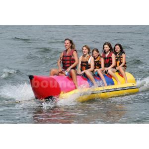 Inflatable Banana Boat For 5 Persons , Inflatable Towable Water Tube