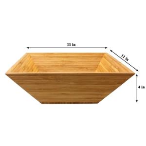 Eco Friendly Totally Bamboo Salad Bowl Set With Matching Salad Servers