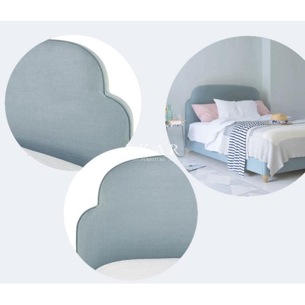 Buy Simple Design Upholstered Wooden Latest Double Hotel Bed at wholesale prices