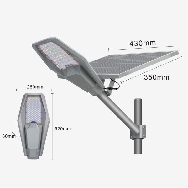 Outdoor 110lm Split Solar Street Light With Aluminum Housing And Long Working Time