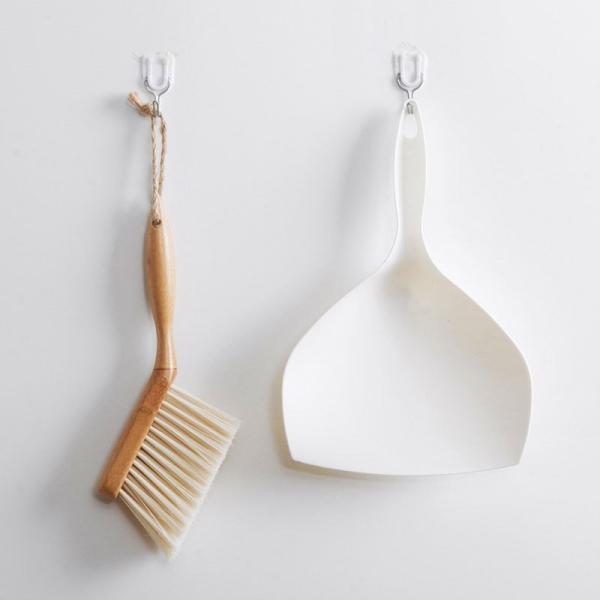 Portable mini Cleaning Dustpan and Bamboo Handle Broom brush set For Cleaning