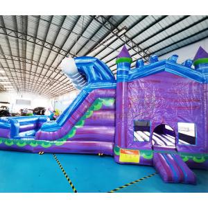 Quality Custom Size Inflatable Bounce House With Water Slide for sale